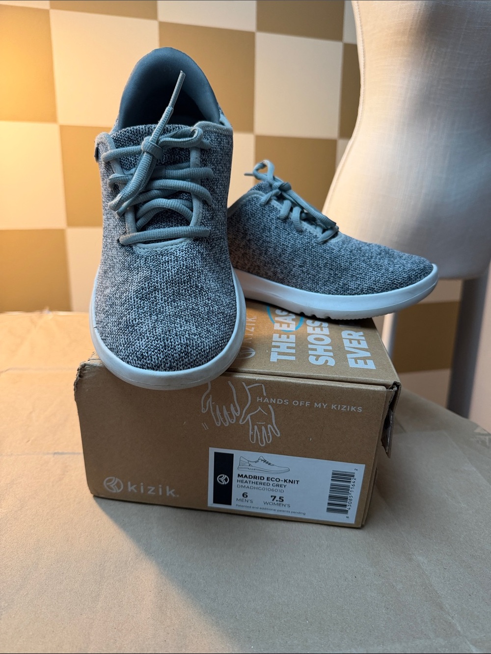 Kizik Women's Madrid Eco-Knit Sneakers in Heathered Grey